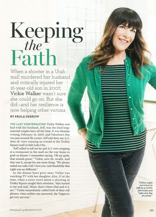 Good Housekeeping article "Keeping the Faith" article with photo of Vickie