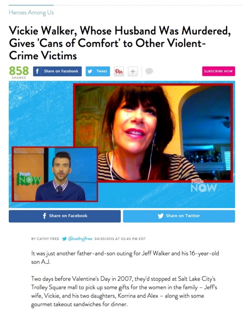 Online article screenshot of People magazine article